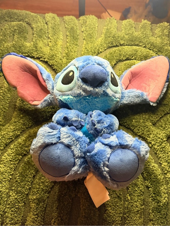 Disney Other - Disney Blue Stitch Plush with Pink Ear Accents